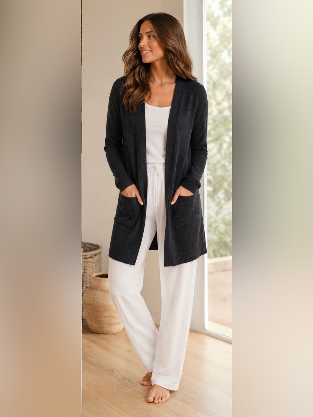 Barefoot Dreams Cozychic Lite Cardigan | Black XL 1327